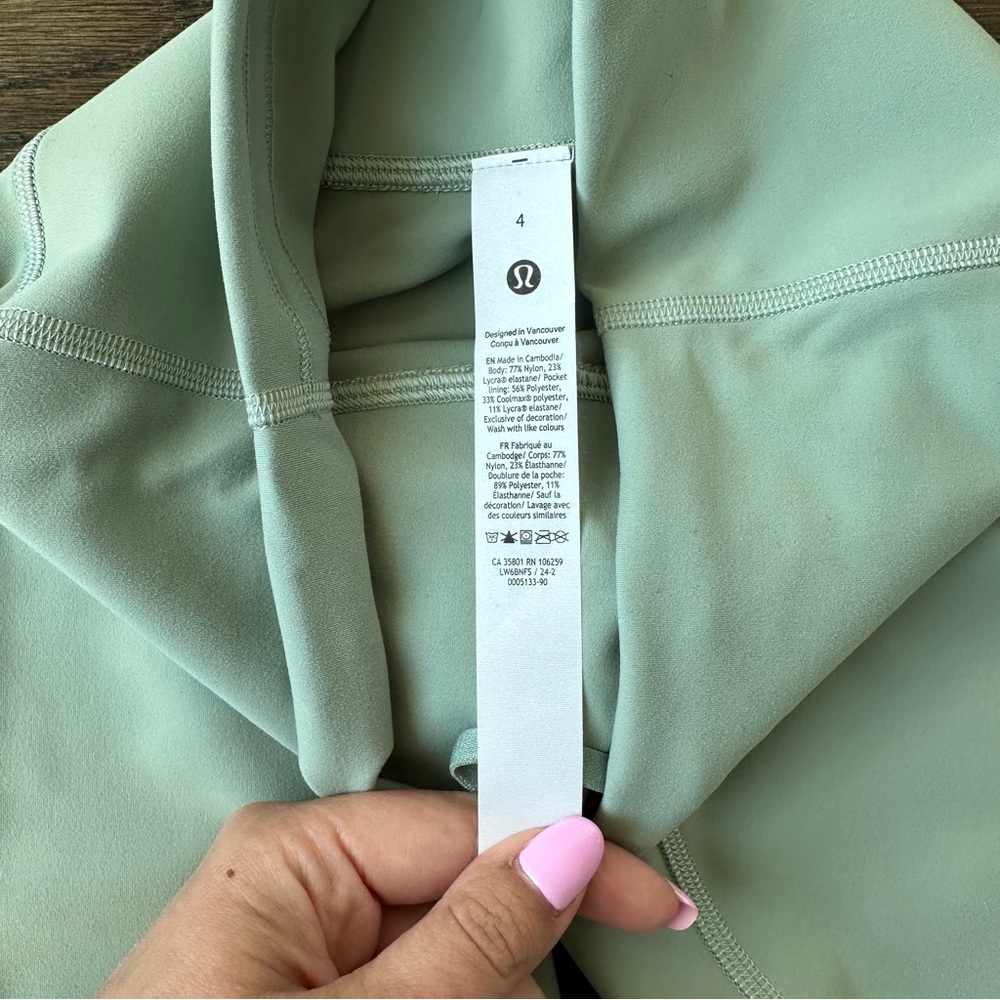 Lululemon Wunder Train High - Rise Crop 23” - Size 4 - Laurel Green - Picture 5 of 7